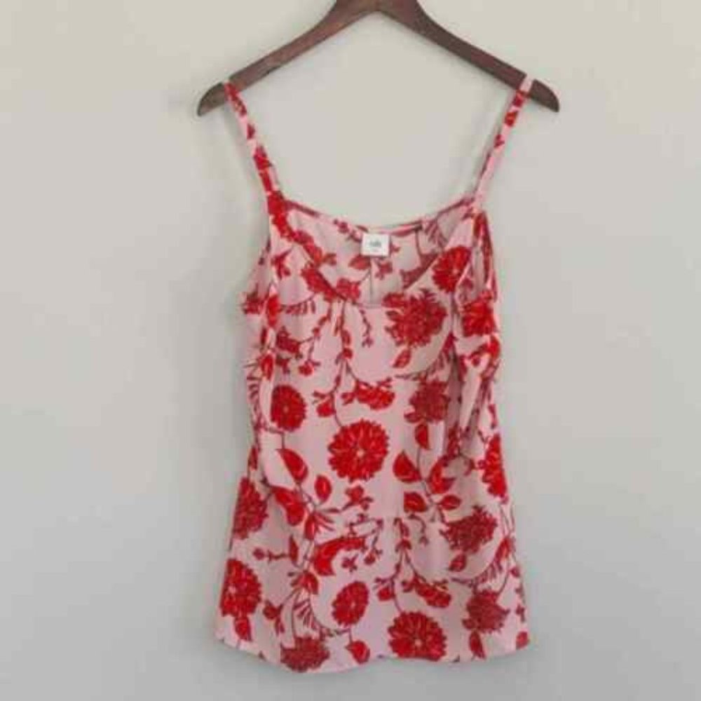 CAbi red and pink floral tank top (Style #5533)